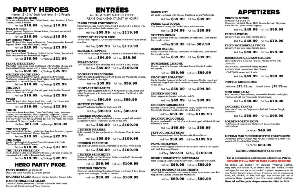 CATERING MENU -1